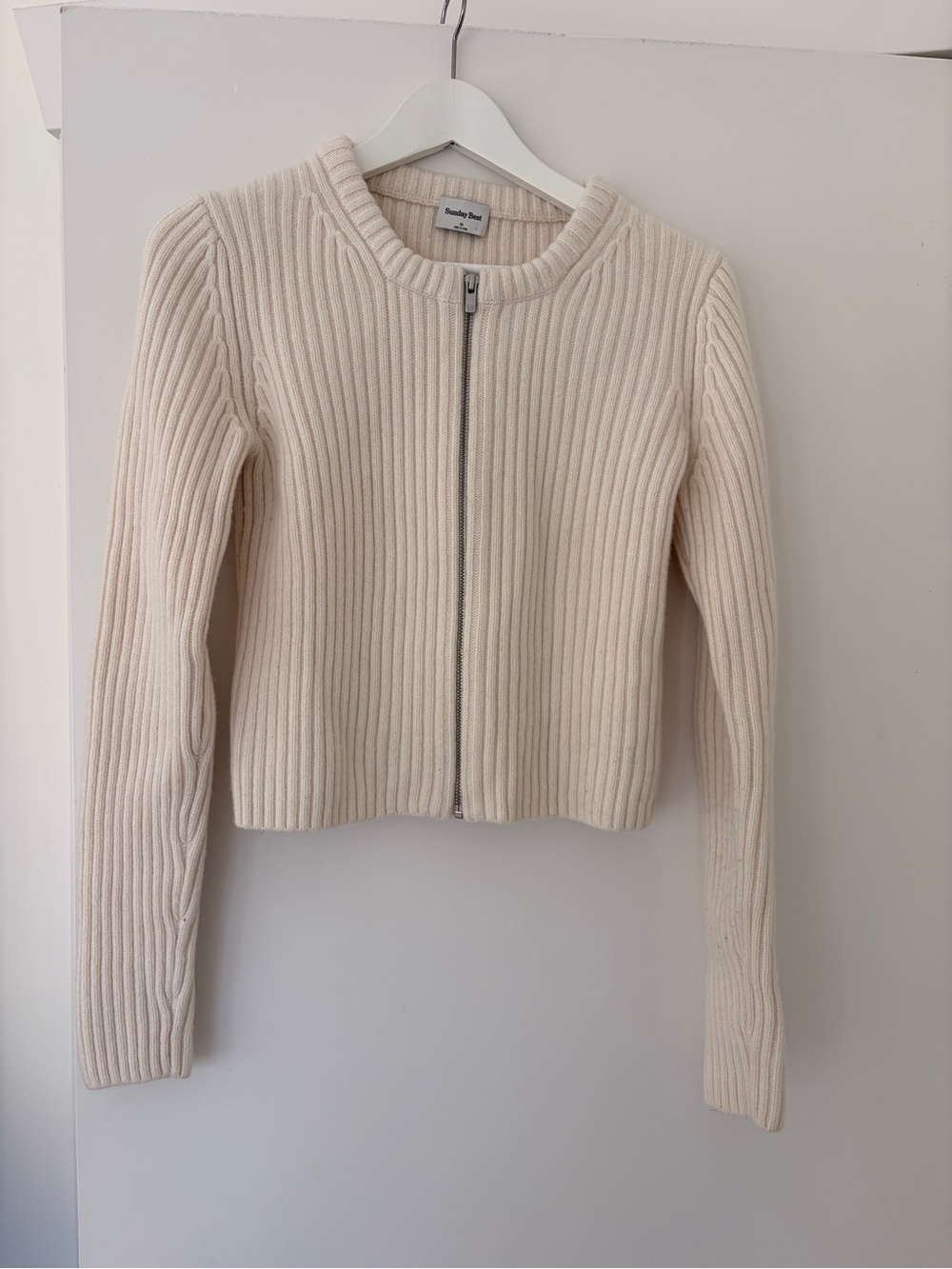 Sunday Best Cream Aisha Zip Up Sweater